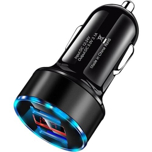 Car Charger with USB Port 3.1Ax2 Charger Adapter for iPhone 12/11/X/8/7,Galaxy S20,iPad Pro/Air/Mini,Huawei,Pixel