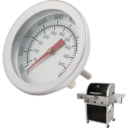Stainless Steel Barbecue BBQ Smoker Grill 50-500℃ Thermometer Temperature Gauge