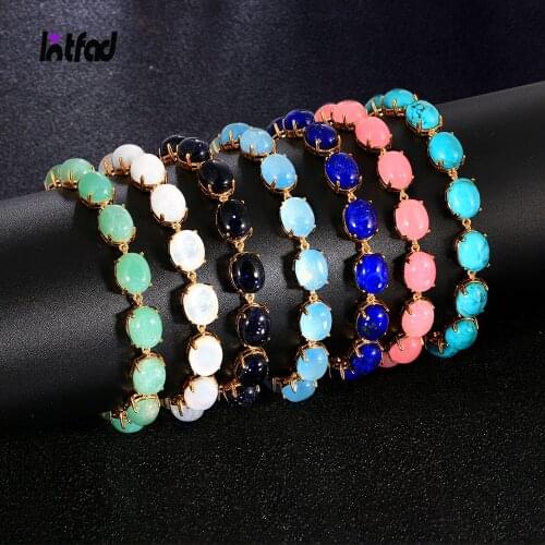 S925 Sterling Silver Bracelet Turquoise Amethyst Labradorite Bracelet 18cm Natural Gemstone Bangle Jewelry Anniversary Gift