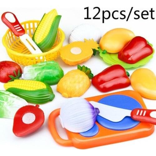 Children play house toy kitchen simulation vegetable food girl cut vegetables look baby cut fruit cut
