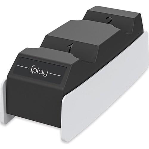 IPLAY For PS5 Playstation 5 Games Console Dual Charger Charging Base With Charging Cable
