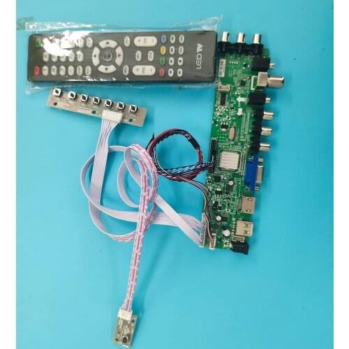 Kit For N101L6-L02 1024X600 VGA AV LED 40pin remote Signal controller board digital TV LVDS USB HDMI DVB-T DVB-T2 WLED 10.1"