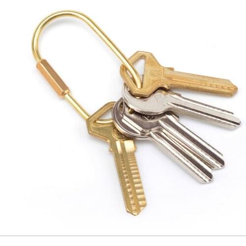 Brass Oval Key Ring Split Chain Rings Key Holder Loop Craft, 59 X 33mm securely closed and strong fastening