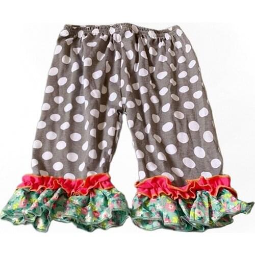 Hot Sale Summer Children Fashion Baby Girls Knee Pants Dots Pattern Printed and Kids For Infants birthday present