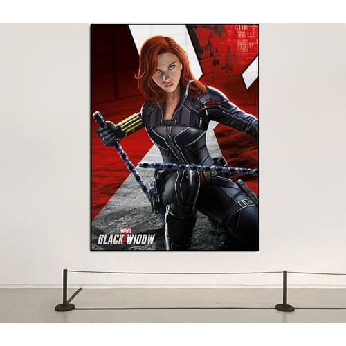 Marvel Superhero Black Widow Movie Poster Avengers Canvas Painting Spiderman Print Wall Art Living Room Home Decoration Pictures