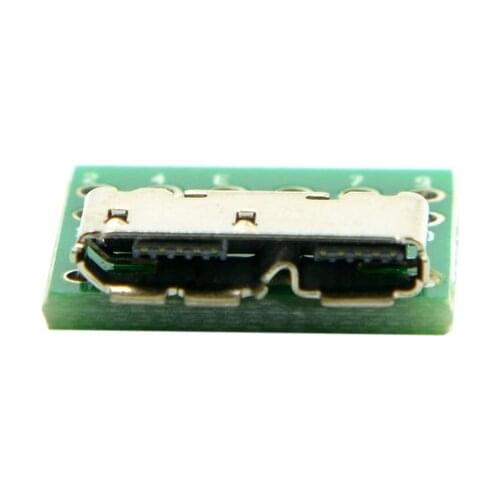 Micro USB 3.0 10pin Female Socket Receptacle Board Mount SMT Type with PCB for DIY Cable