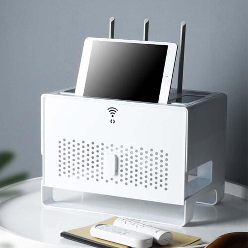 Multi Layers Large Wireless Wifi Router Storage Box Power Strip Wire Management Socket Tidy Office Organizers