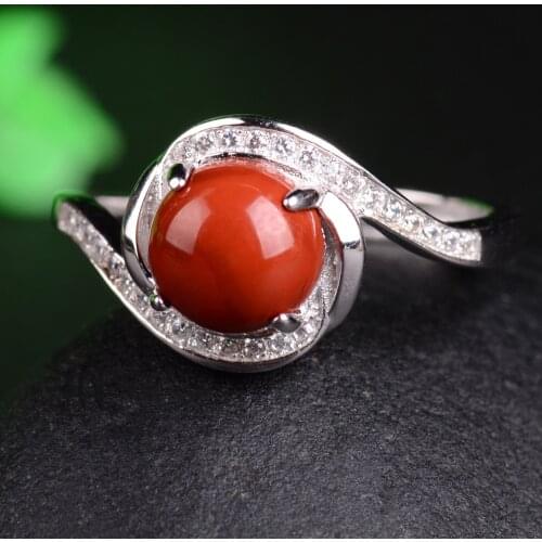 Genuine ruby rings natural stone jewelry ring 925 sterling silver ring for women rings jade jewelry 925 ring