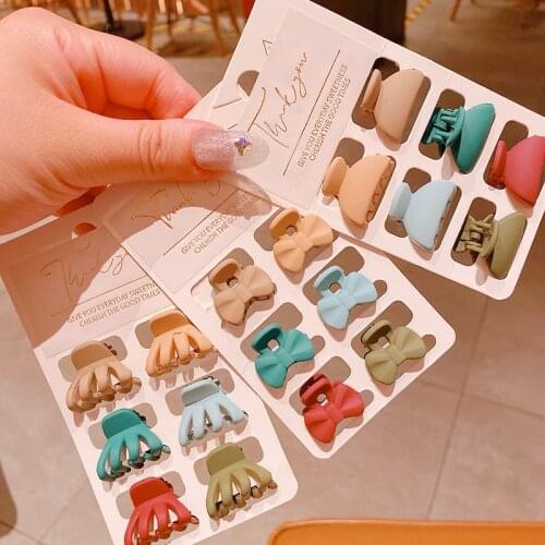 New Casual Multiple Solid Color Fashion Tender Cute Hair Accessories Women and Girls Versatile Small Hairclips Hair Claw Gift