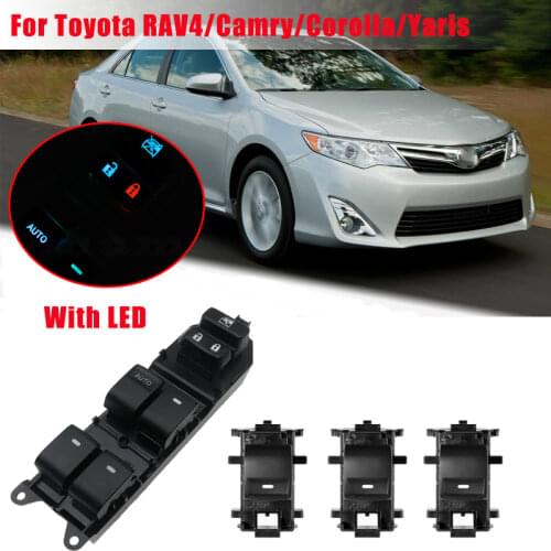 Car Window Lifter Control Switch Master Power Electric Switch for Toyota RAV4/Camry/Corolla/Yaris/Highlander/Vios 2006-2013