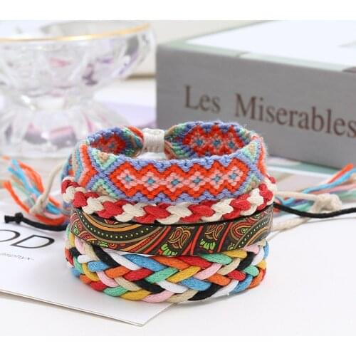 Bohemian Braided Bracelets For Women Handmade Weave Trendy Colorful Pulsera Mujer Moda Boho Bangles Bracelet Jewelry Joyas New