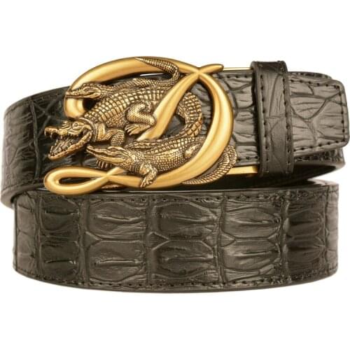 Luxury Design Mens Genuine Leather Belt Automatic Buckle Belts Retro Cowhide Menscasual Waistbands Personality Jeans Belt Mens