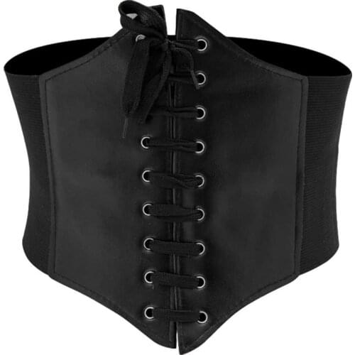 Wide Pu Leather Corset Belts Slimming Body Belts for Women Elastic High Waist Belts Cinto Sobretudo Feminin Ceinture Femme Fajas