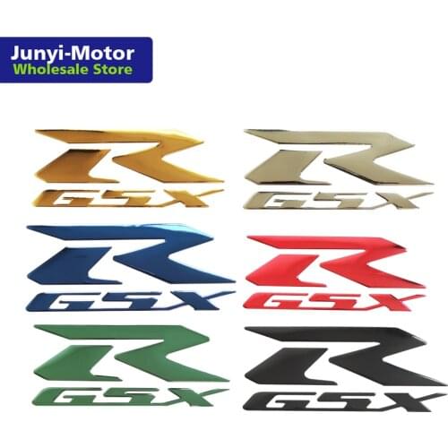 2Pcs 3D Emblem Fender Fairing Tank Logo Decal Sticker For Suzuki GSX-R GSXR1000 750 600 K1 K2 K3 K4 K5 K6 K7 K8 Motorcycle Badge