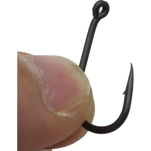 25PCS Carp Fishing Coated Hooks Sharp Carp Hooks PTFE Coated Fishhooks Matt Black Barbed Carp Chod Rig Hook Mixed Sizes