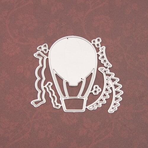 8.5x7.5cm hot air balloon Scrapbooking DIY Embossing Mothers Day paper dies cutting dies carbon steel cutter Metal die cards