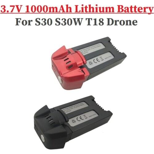 3.7V 1000mAh Lipo Battery With Charger For SJRC S30 S30W T18 Drone RC Quadcopter Spare Parts For SJRC S30 S30W T18 Drone Battery