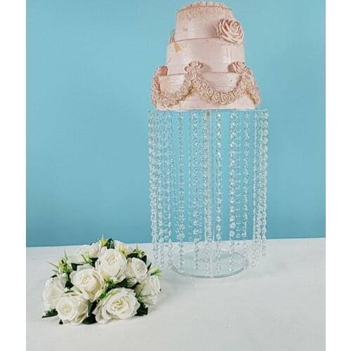 1pcs Acrylic cake stand Home party display stand wedding decoration wrought iron birthday tray