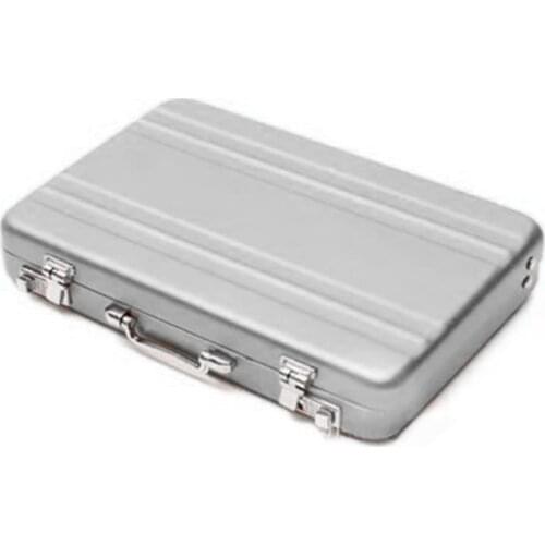 Accessories Solid Gift Suitcase Shaped Organizer Storage Mini Portable Fashion Aluminum Business Card Holder