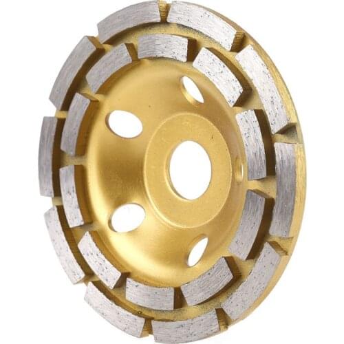 Stone Polishing Diamond Double Row Grinding Wheel Cup Disc Grinder Concrete Granite Segment Wheel