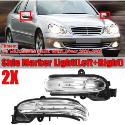 Car Wing Side Marker Light Rearview Mirror Turn Signal Indicator Side Light Lamp For Mercedes for Benz W203 4Dr 2004-2007