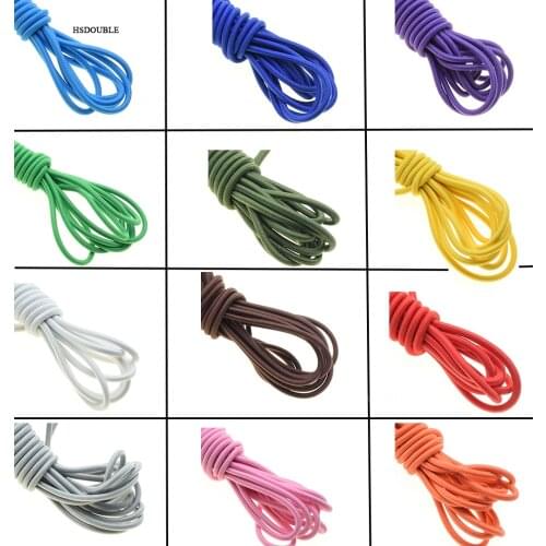 5 yards/pack Colorful Diameter 3mm Elastic Rope Bungee Shock Cord Stretch String for DIY Jewelry Making Outdoor Backage