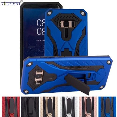 For Samsung Galaxy S8 Plus S8+ Bumper Case G950 SM-G950F SM-G950FD SM-G950X Hybrid Armor Stand Cover SM-G955F SM-G955FD SM-G955X