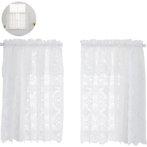 Floral Pattern Coffee Curtain Window Curtain Kitchen Curtains Short Styles For Kitchen Bedroom Living Room