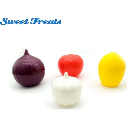 Sweettreats 4 Pack Fruit & Vegetable Storage Containers,Onion, lemon, tomato and garlic saver