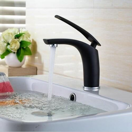 Vidric Hot sale Brass White/Black Cranes Fashion basin Faucet Hot and Cold Water Mixer Tap White tap Bathroom Basin mixer