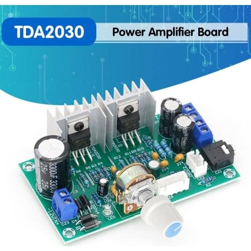 Mini TDA2030 Dual Channel Power Amplifier Board 15W+15W Audio Amplifier Amplificador For Home Sound Theater DIY