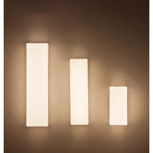 Nordic white glass long wall lamps living room bedroom bedside LED staircase aisle balcony study sconces lights decor lighting