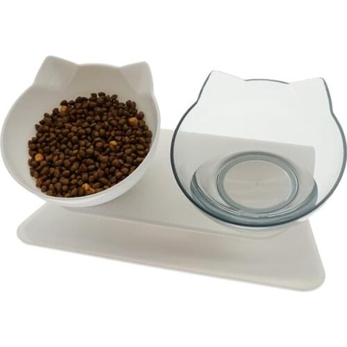 Non-Slip Double Cat Bowl Dog Bowl With Stand Pet Feeding Cat Water Bowl For Cats Food Pet Bowls For Dogs Feeder Product Supplies