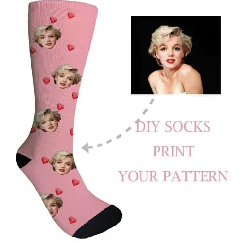 3D Diy Printed Personalized Custom Socks Women Long Socks Custom Mens Sport Socks Personalized Knee Socks Custom Gifts