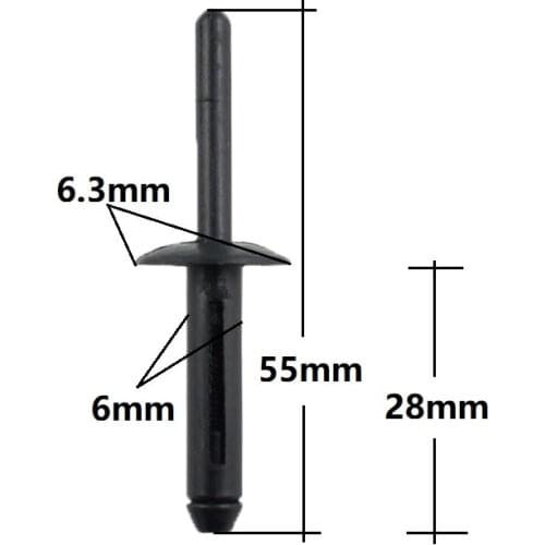 Plastic Clip Fastener Auto Wheel Arch Blind Rivet Retainer Replace For BMW Chrysler Panel Trim Rivet