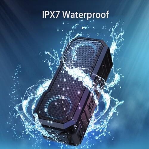 Portable Bluetooth Speaker IPX7 Waterproof Wireless Bass Column Outdoor Subwoofer Hi-Fi Stereo TWS Loudspeaker Sound Box