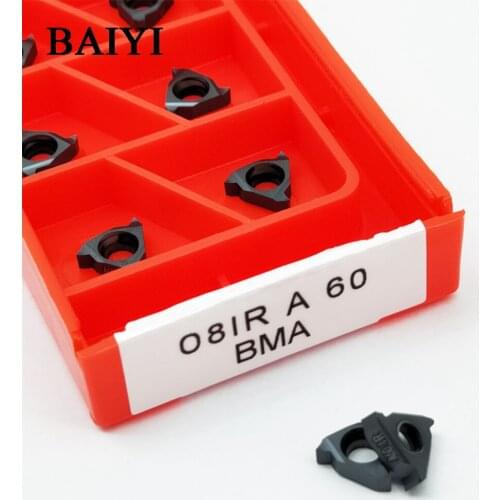 10pcs 08IR A60 BMA CNC cutter Internal thread Carbide insert 08IR A60 Processing stainless steel and steel 08 IR A60