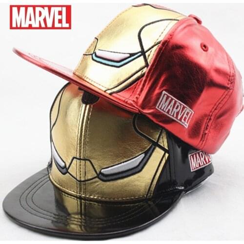 Golden Disney Marvel iron Man Spiderman Kids Hat Mickey Mouse Boy Girl Travel Caps Frozen Minnie Baby Caps Figure Gift Toys 2-8Y