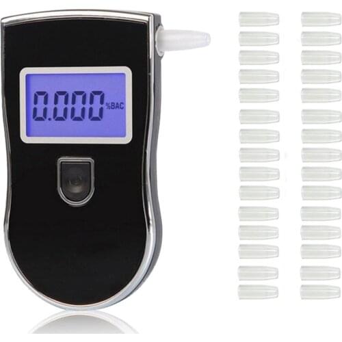 LCD Display Alcohol Tester To 818 Ethylotest Police Digital Detector Professional and 30/20 pcs nozzles Dropshipping
