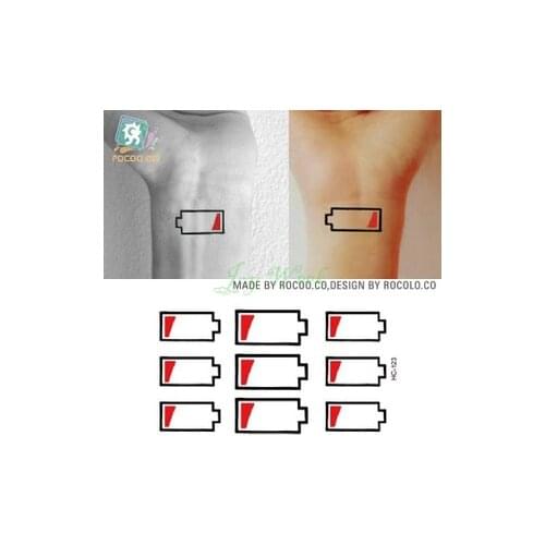 Waterproof Temporary Tattoo Sticker mobile phone power display tatto stickers flash tatoo fake tattoos for girl women
