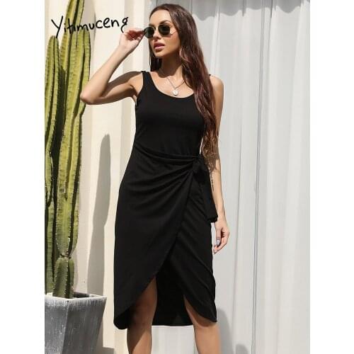 Летние платья с разрезом Yitimuceng China At AliExpress