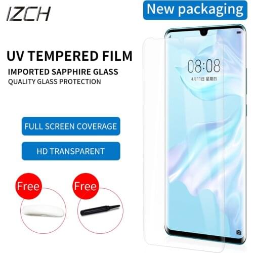 Best Glass Screen Protector For Huawei p30 pro P30pro tempered UV glass Full Glue Edge to edge light Tempered Glass Protector