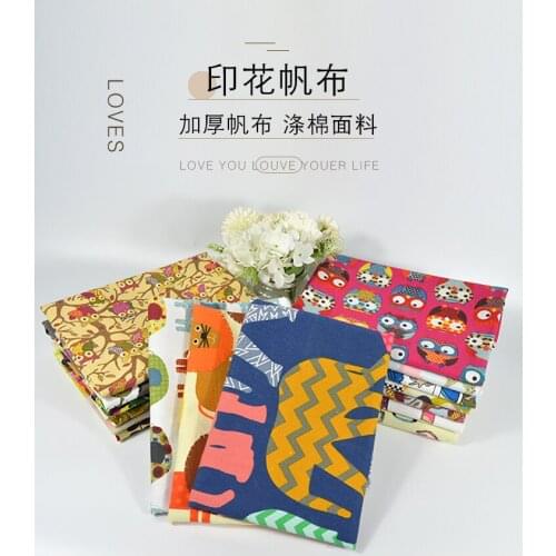 100cm*150cm/Piece,Thickened Cartoon Printed Cotton Canvas Cloth, Tablecloth, Curtain, Pillow, Sofa Fabric, DIY Handmade Material