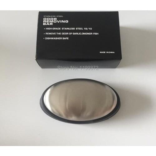 200pcs Big Size Soap Stainless Steel Kitchen Bar Odor Remover Garlic Deodorize Eliminating Odor Remover with Holder Tool Tools