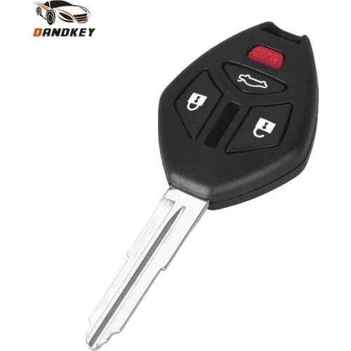 Dandkey Remote Key Shell Case 3+1 4 button Fob For Mitsubishi Endeavor Outlander 2016 Eclipse Galant Lancer Raider Uncut Blade