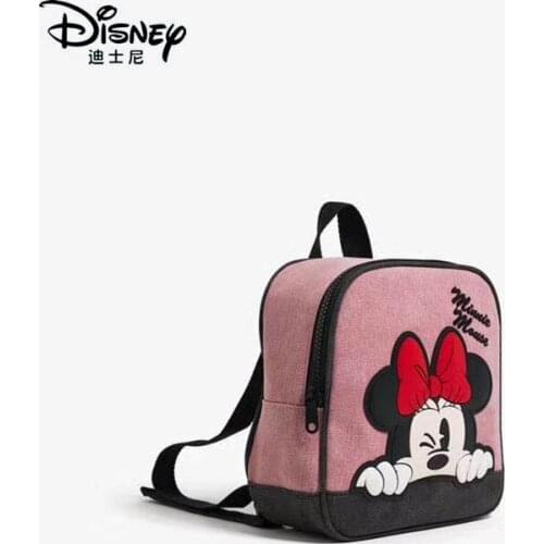 Disney Minnie Mouse Girl Backpack Large Capacity Women Shoulder Bag Fashion Lady Handbag Student Schoolbag Shopping Bags