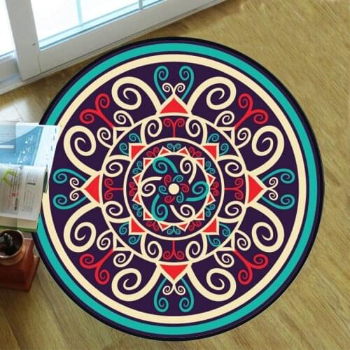 Bohemian Psychedelic Carpet Square Anti-Skid Area Floor Mat 3D Rug Non-slip Mat Dining Room Living Room Soft Bedroom Carpet 05