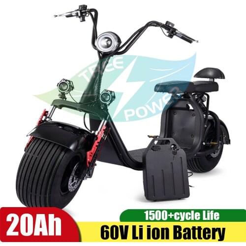 Waterproof 60V 20Ah Lithium-ion battery 60v 18ah li ion for two Wheel Foldable citycoco electric scooter bicycle +5A charger