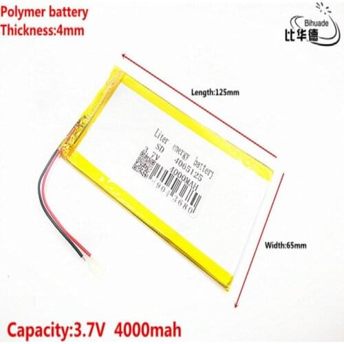 Good Qulity 3.7V,4000mAH 4065125 Polymer lithium ion / Li-ion battery for tablet pc 7 inch 8 inch 9inch