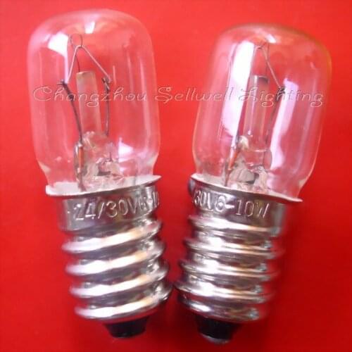 Miniature lamp 24v/30v 6w/10w e14 t16x45 A368 NEW 10pcs